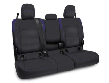 PRP Jeep Wrangler JT Rear Bench Covers - with Armrest - Black/Purple