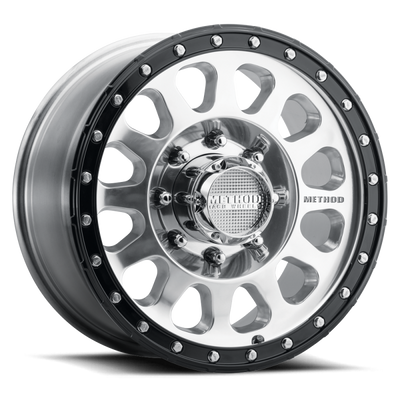 Method MR315 18x9 +18mm Offset 8x170 130.81mm CB Polished Wheel - Gloss Black Lip