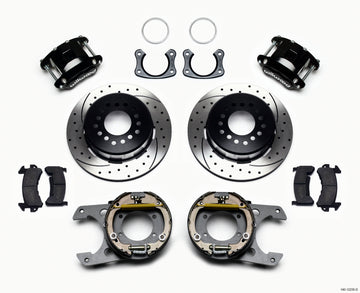 Wilwood D154 P/S Park Brake Kit Drilled New Big Ford 2.50in Off Front Mount