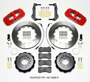 Wilwood AERO4 Rear Kit 14.25in Red 2014-Up Challenger w/Lines