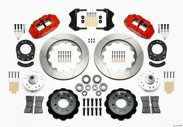 Wilwood Narrow Superlite 6R Front Hub Kit 14.00in Red 1965-1969 Mustang Drum Spindle