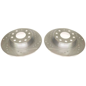 Power Stop 2019 Volkswagen Jetta Rear Evolution Drilled & Slotted Rotors - Pair