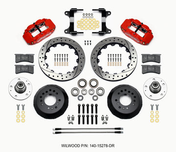 Wilwood Narrow Superlite 6R Front Hub Kit 12.88in Drill Red 82-92 Camaro//Firebird