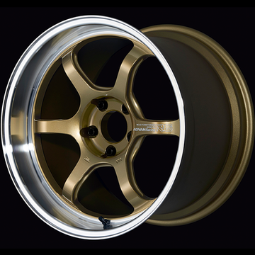 Advan R6 18x9.5 +12 5x114.3 Machining and Racing Brass Gold Wheel