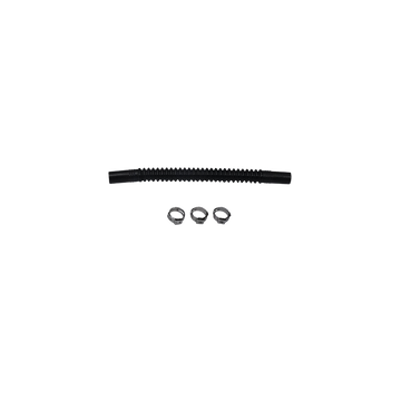DeatschWerks Convoluted Tubing 150mm Length x 10mm ID Side 1 x 10mm ID Side 2 - Black