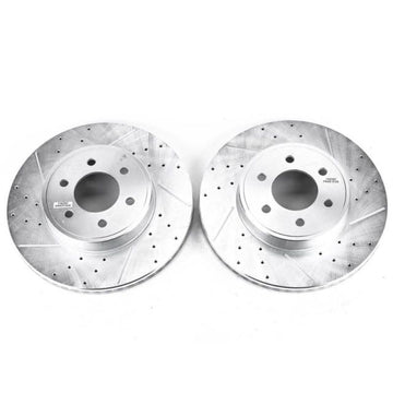 Power Stop 2003 Dodge Durango Front Evolution Drilled & Slotted Rotors - Pair