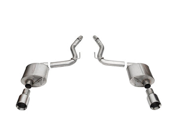Corsa 24+ Ford Mustang GT Touring Axle-Back Ex.Sys 3.0in Dual Rear Exit w/4.5in Straight Cut Tips