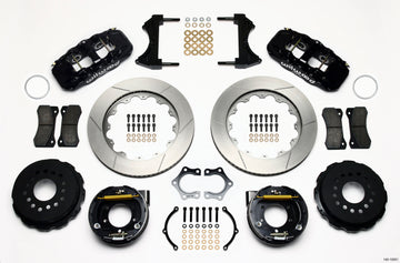 Wilwood AERO4 Rear P-Brake Kit 14.00in Mopar/Dana 2.36in Off w/Snap Ring Bearing