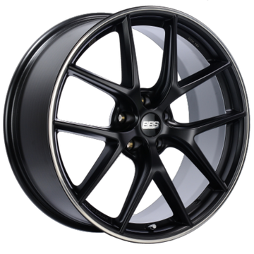 BBS CI-R 20x8 5x112 ET26 Satin Black Polished Rim Protector Wheel -82mm PFS/Clip Required