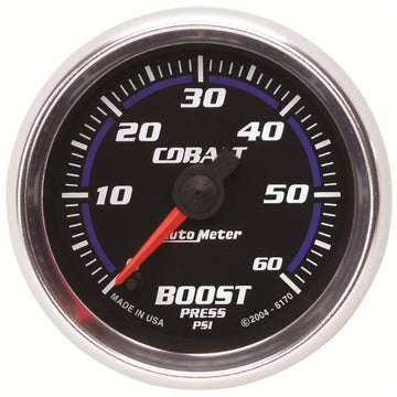 Autometer Cobalt 52mm 0-60 PSi Boost Gauge