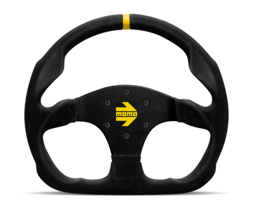 Momo MOD30 Steering Wheel 320 mm -  Black Suede/Black Spokes/1 Stripe