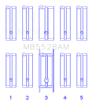 King Engine Bearings Mazda 626 F8/(Size +0.25mm) Main Bearing Set
