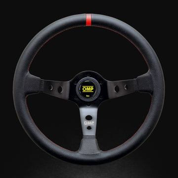 OMP Corsica Racing Steering Wheels 350mm - Black/Red
