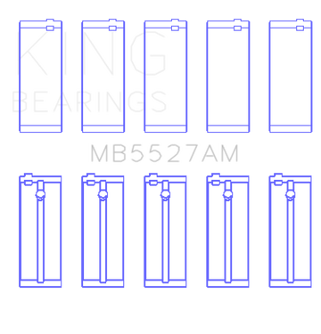 King Engine Bearings Toyota 4A-Fe/5A-Fe/7A-Fe (Size +0.75mm) Main Bearing Set