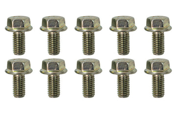 Moroso M8-1.25 x 16mm Non-Serrated Zinc Flange Bolt  - 10 Pack