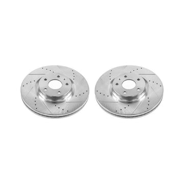Power Stop 13-19 Ford Fusion Front Evolution Drilled & Slotted Rotors - Pair