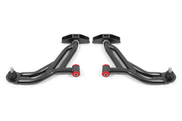BMR Suspension 05-14 Ford Mustang Lower A-Arms - Black Hammertone - Non-Adjustable