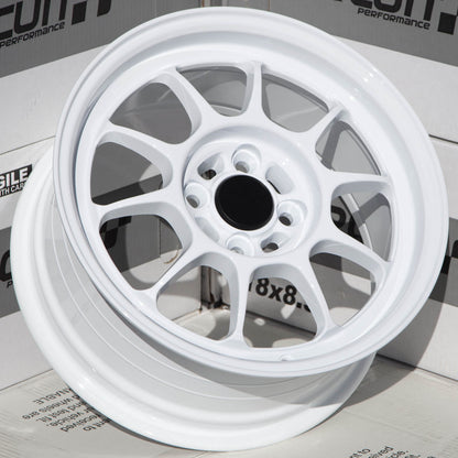 Circuit Performance CSF9 15x7 Gloss White 4x100 [+35mm](set of 4)