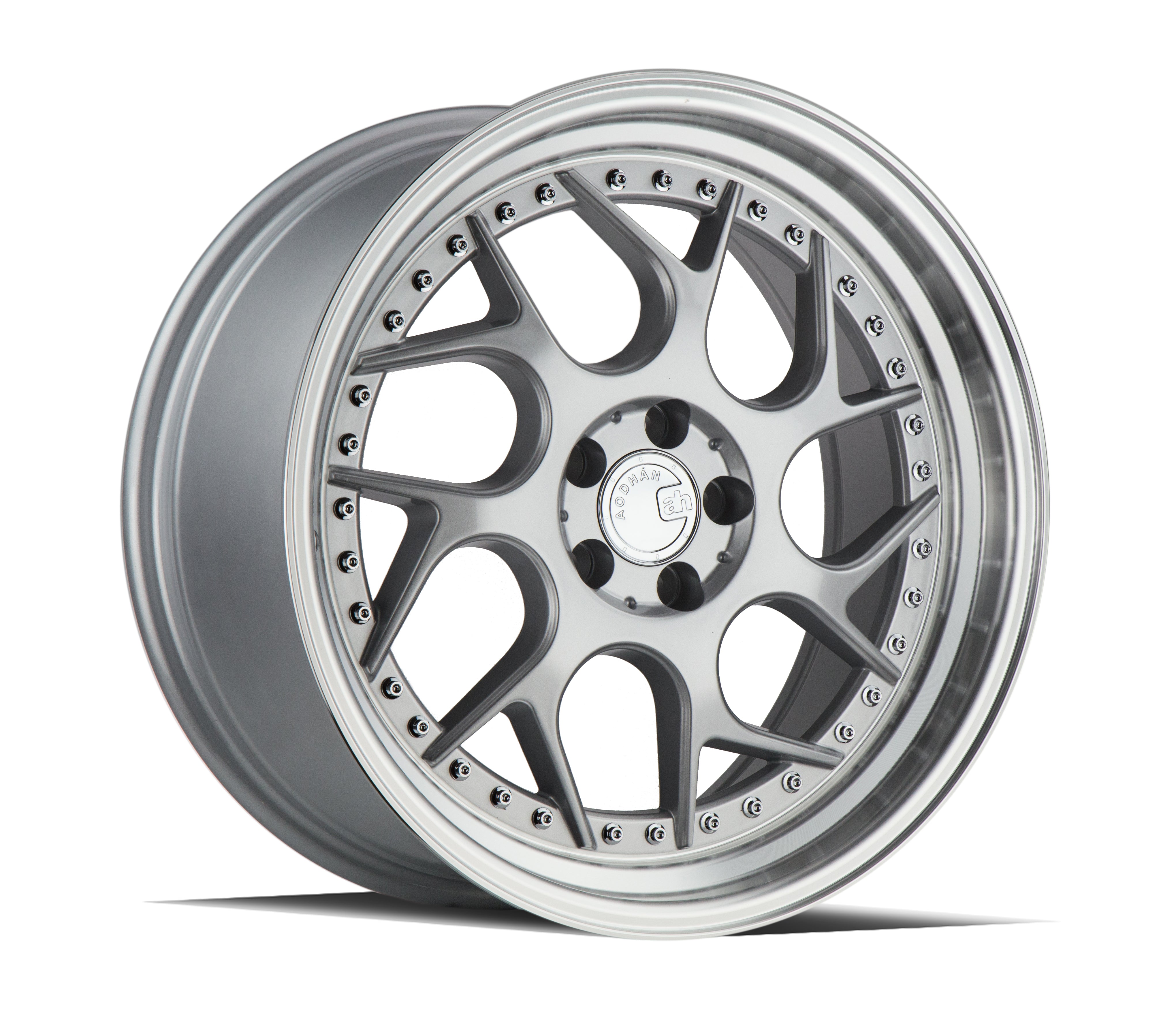 AodHan DS01 Silver Machined Lip w/Chrome Rivets