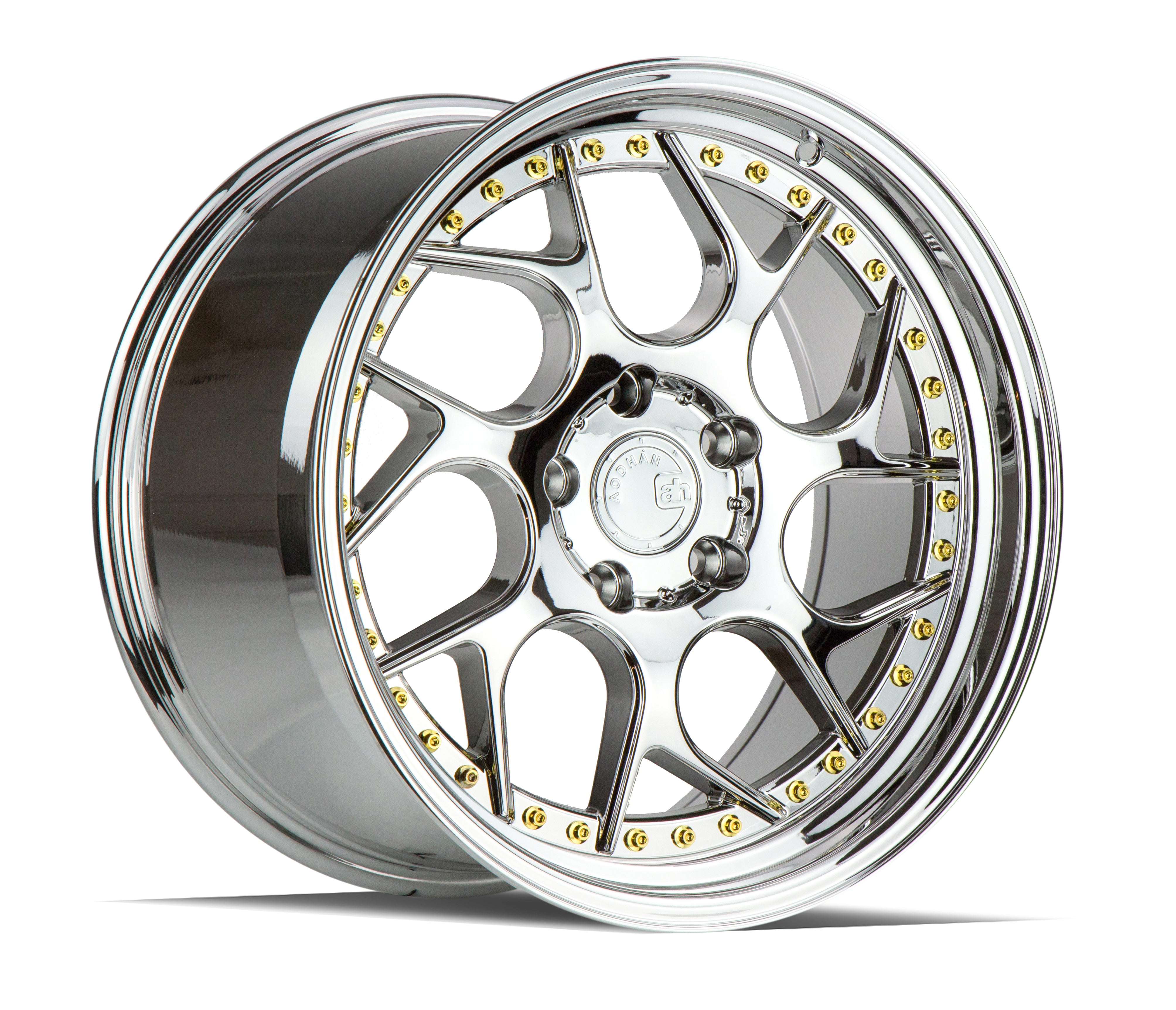 AodHan DS01 Vacuum Chrome w/ Gold Rivets