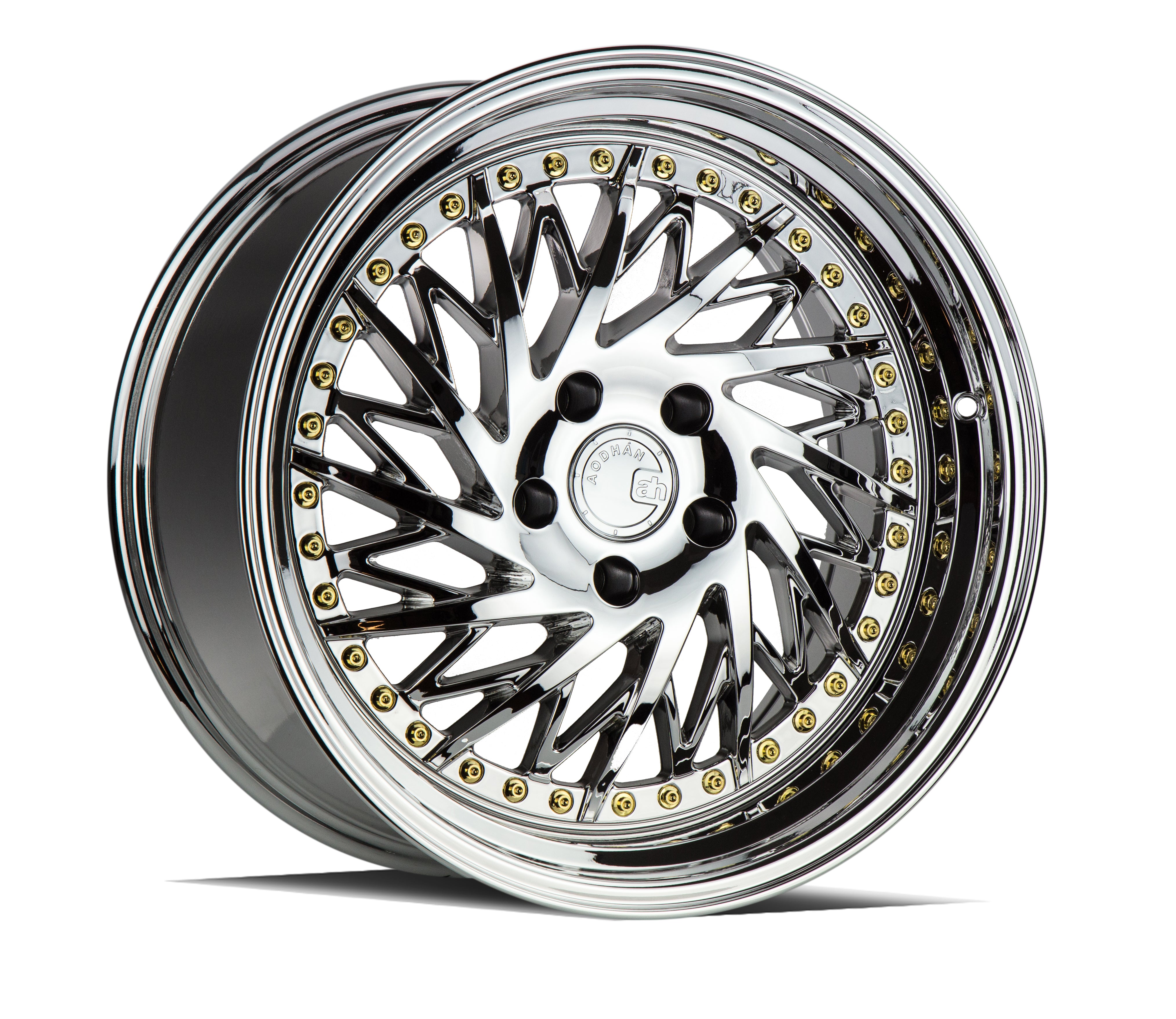 AodHan DS03 Vacuum Chrome w/Gold Rivets