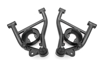 BMR 82-92 F-Body A-arms Lower DOM, Non-adj Delrin Bushings Spring Pocket - Black Hammertone