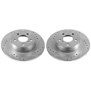 Power Stop 12-16 Mercedes-Benz C250 Rear Evolution Drilled & Slotted Rotors - Pair