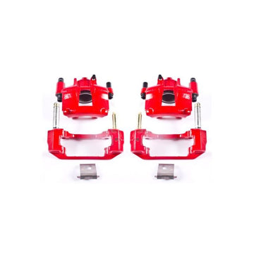 Power Stop 94-98 Ford Mustang Front Red Calipers w/Brackets - Pair