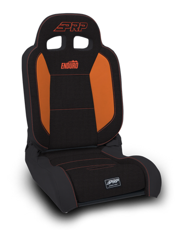 PRP EnduroDaily Reclining Suspension Seat - Black/Orange Tweed - Passenger
