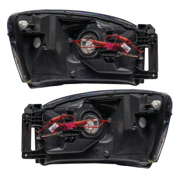 Oracle 07-08 Dodge Ram SMD HL - Black - ColorSHIFT w/ BC1 Controller