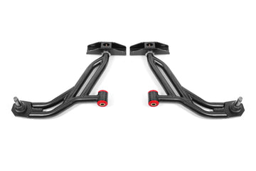 BMR 10-14 Ford Mustang Non-Adj. Lower A-Arms Delrin/Rod w/ 19mm Tall Ball Joint - Black Hammertone