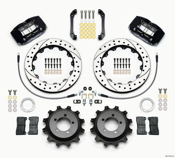 Wilwood Dynapro Radial Rear Kit 12.88in Drilled 2006-2007 Subaru WRX w/Lines