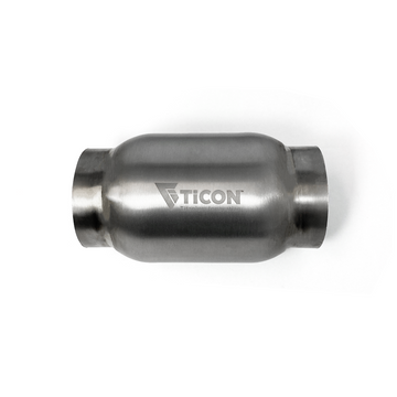 Ticon Industries 2.5in Inlet/Outlet 3.5in Body x 7in OAL Titanium Bullet Resonator