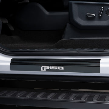 Putco 15-20 Ford F-150 - SuperCrew w/ F-150 Etchinng (4pcs) Black Platinum Door Sills