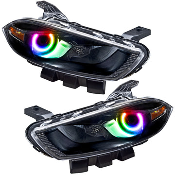 Oracle 13-16 Dodge Dart SMD HL - Black - Halogen - ColorSHIFT w/ 2.0 Controller
