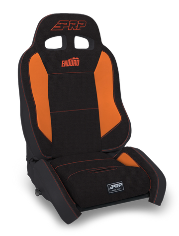 PRP EnduroCrawl Reclining Suspension Seat - Black/Orange Tweed - Passenger