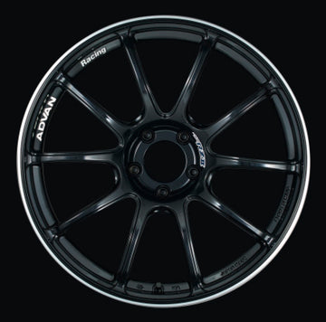 Advan RZII 17x8 +54 5x114.3 Racing Gloss Black and Ring Wheel