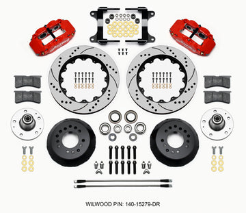 Wilwood Narrow Superlite 6R Front Hub Kit 14.00in Drill Red 82-92 Camaro//Firebird