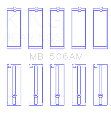 King Engine Bearings Toyota 22R (Size +0.75mm) Main Bearing Set
