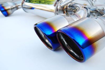 Invidia 08-11 STi Hatch / 11 WRX Hatch Dual Q300 Titanium Tip Cat-back Exhaust