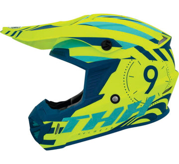 THH Helmets T730X Twister Neon Yellow/Blue Youth - Large