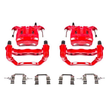 Power Stop 03-04 Infiniti M45 Front Red Calipers w/Brackets - Pair