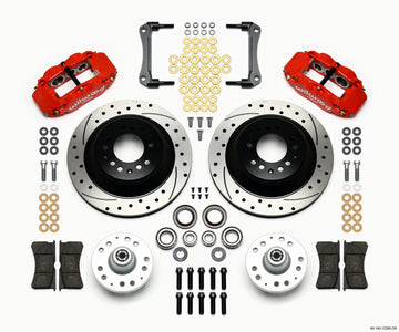 Wilwood Narrow Superlite 6R Front Hub & 1PC Rtr Kit 12.88in Drilled -Red 79-81 Camaro