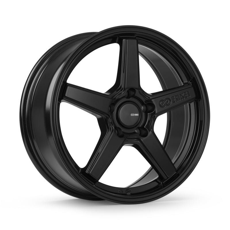 Enkei Quasar 18x8in / 5x114.3 BP / 35mm Offset / 72.6mm Bore - Gloss Black Wheel