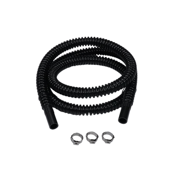 DeatschWerks Convoluted Tubing 1000mm Length x 8mm ID Side 1 x 8mm ID Side 2 - Black