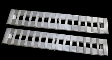 Gen-Y Heavy-Duty 8ft Aluminum Foldable Loading Ramps 15in x 96in 3K Capacity Per Ramp - Pair
