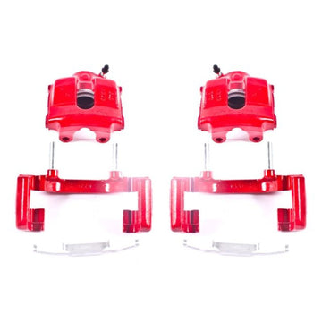 Power Stop 01-05 BMW 320i Front Red Calipers w/Brackets - Pair