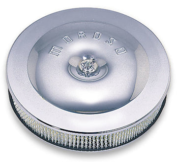 Moroso Race/Street Air Cleaner - 11-1/2in x 2-3/8in Filter - Steel - Chrome Plated