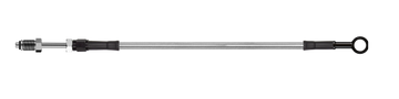 Goodridge 66in Universal Clutch Line w/Black Zinc Fittings & Clear Hose - Straight Banjo 7/16 UNF