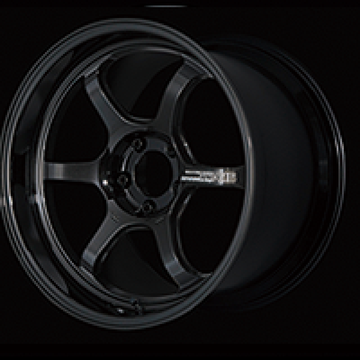 Advan R6 18x10.5 +24 5x114.3 Racing Titanium Black Wheel